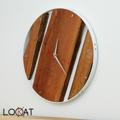 Mẫu Đồng Hồ Treo Tường Chế Tác bằng Gỗ Tự Nhiên Dị Mộc Phong cách Rustic DH12050111
