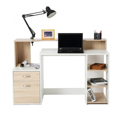 Bàn làm việc kèm tủ tại nhà thiết kế tiện dụng SMLIFE Dledum