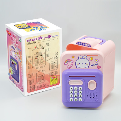 Đồ Chơi Két giữ tiền cho bé - Thỏ hồng DK81290 - Duka  ( Màu ngẫu nhiên )