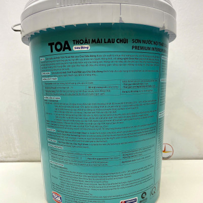 Sơn nước Toa thoải mái lau chùi siêu bóng màu vàng 8792 _18L