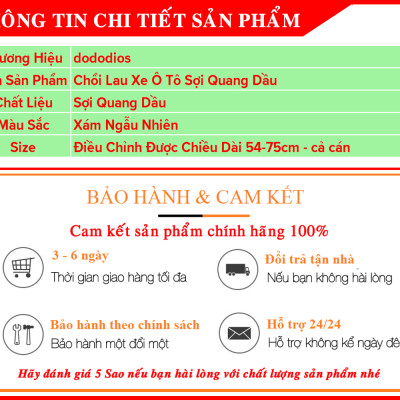 Chổi Lau Xe Ô Tô, Xe Tải Xe Khách Làm Bằng Sợi Quang Dầu, Điều Chỉnh Được Độ Dài – Bộ Chổi Lau Bụi Xe Ô Tô Kèm Túi Đựng Cao Cấp Chính Hãng Dododios