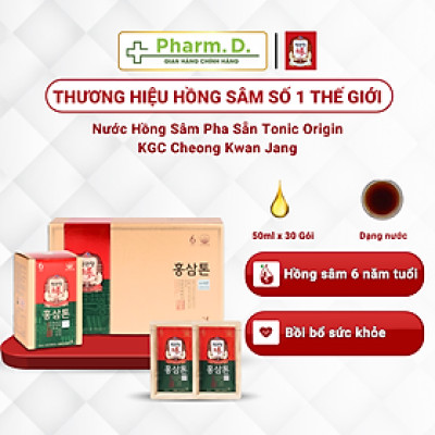 Nước Hồng Sâm Pha Sẵn Tonic Origin KGC Cheong Kwan Jang (50ml x 1 gói, 10 gói, 30 Gói, 60 gói)
