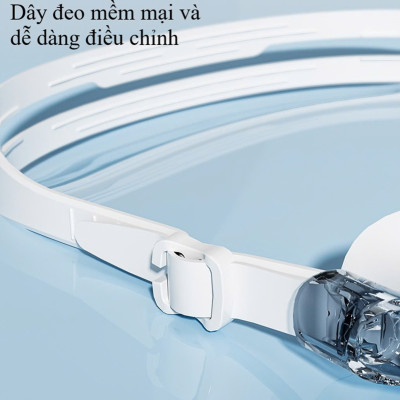 Kính bơi chống tia UV , Chống sương mù , bảo vệ mắt MÀU ĐEN , Dây đeo được làm 100% silicone mềm mại, thoải mái, dành cho vận động viên chuyên nghiệp hoặc người có sở thích đi bơi - Hàng Chính Hãng