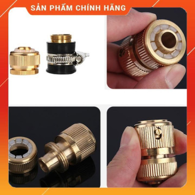 ️ Bộ dây vòi xịt nước rửa xe, tưới cây , tăng áp 3 lần, loại 15m 206701-2 đầu đồng,cút đồng+ đai