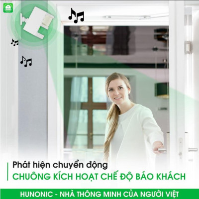 Thiết Bị Chống Trộm Hunonic Và Báo Khách Hunonic CT01 Báo Động Bằng Loa Và Thông Báo Về Điện Thoại