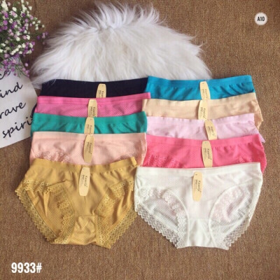 [Video SP Thật] Combo 5 Quần Lót Nữ Su Đúc Thông Hơi Viền Ren Cao Cấp Mã N13