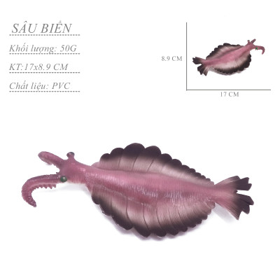 Mô hình Con Sâu Biển khổng lồ 17cm - Đồ chơi sinh vật biển Anomalocaris cho bé
