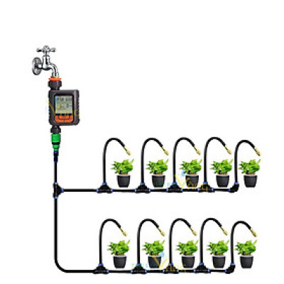 Combo 15 béc phun sương tưới cây có van nước hẹn giờ tự động