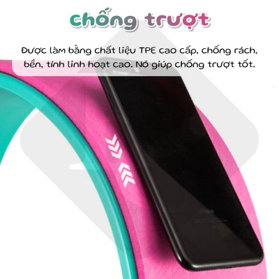 BG Vòng Tập Yoga 33cm Yoga Wheel BLUE BLACK, Vòng Yoga Pilates Nhựa ABS Tập Lưng Cao Cấp Chính Hãng (hàng nhập khẩu)