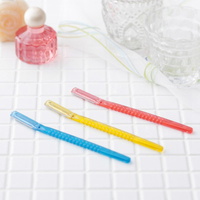 Dao Cạo Lông Mặt Lưỡi Đơn Kai Can EyeBrow Caml 06685-3P4 (Set 3 cây)