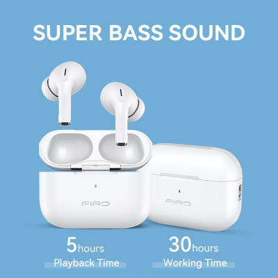 Tai Nghe Bluetooth FIRO Fi5 Pro2 - Tai Nghe Không Dây FIRO Công Nghệ Bluetooth V5.3 - Kháng Nước IPX5 - Điều Khiển Cảm Ứng Thông Minh - Âm Bass Cực Hay - Chống Ồn Cực Tốt - Tai Nghe FIRO Fi5 Pro2 Tương Thích Với Tất Cả Dòng Máy - Hàng Chính Hãng