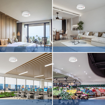 Cảm Biến Báo Khói, Chuông Báo Cháy Thông Minh Linptech Có Wifi Báo Điện Thoại Từ Xa, Không Dây, Hoạt Động Độc Lập