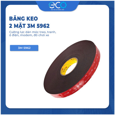 Băng keo 3M 5962 cường lực siêu dính chịu nhiệt cao (12mmx5.5m)