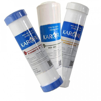 Combo 8 lõi lọc nước dành cho máy lọc Karofi 8 cấp ( Lõi 123+RO+Nanosilver+Mineral+Gac T33+Far Infrared) - Hàng chính hãng