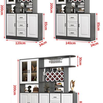 Vách ngăn phòng khách, vách ngăn tủ kệ bằng gỗ 4VTK02 - Nội thất lắp ráp Viendong adv