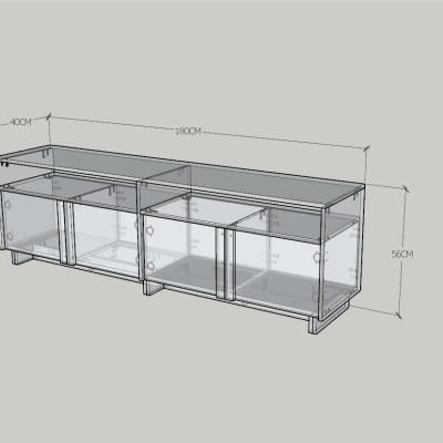 [Happy Home Furniture] MAVIS, Kệ TV 4 cửa mở, 180cm x 40cm x 56cm ( DxRxC), KTV_040