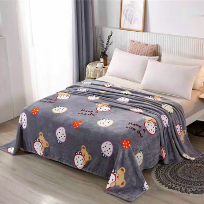 Chăn Lông Tuyết Sữa Hàn Quốc In Hình Siêu Đẹp Siêu Mềm Mịn Kích Thước 2mx2m2 Giao Màu Ngẫu Nhiên