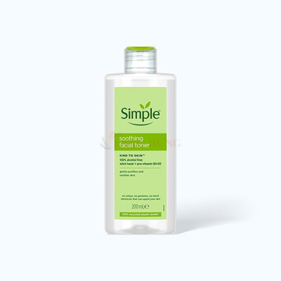 Nước cân bằng da Simple Kind To Skin Soothing Facial Toner giúp làm dịu da (200ml) - Hàng chính hãng
