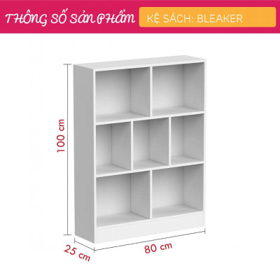 Giá sách bằng gỗ kiểu dáng nhỏ gọn SMLIFE Bleaker