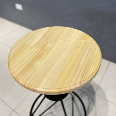 Ghế bar xoay GB33CT Juno Sofa màu gỗ chân sắt đen 32 x 52/81 cm