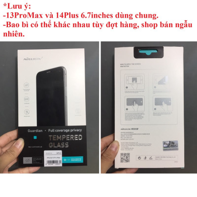 [iP 13Pro Max /14 Plus ] Cường lực chống nhìn trộm full màn hình Nillkin Guardian _  Hàng chính hãng