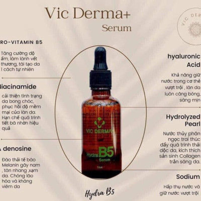 Serum Cấp Ẩm, Phục Hồi Vic Derma+ Hydra B5 50ml (Mẫu mới)