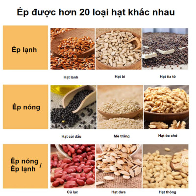 Máy ép dầu thực vật nóng và lạnh thương hiệu Anh Quốc cao cấp Aosida WF-ZN168 - Hàng Nhập Khẩu
