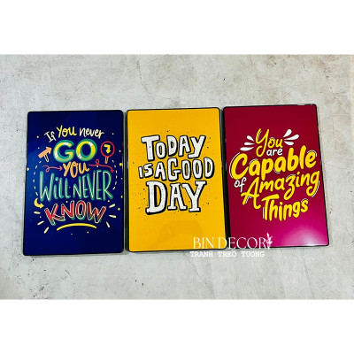 (CÓ ẢNH THẬT) Tranh treo tường trang trí decor lớp học tiếng anh 2 kèm đinh treo