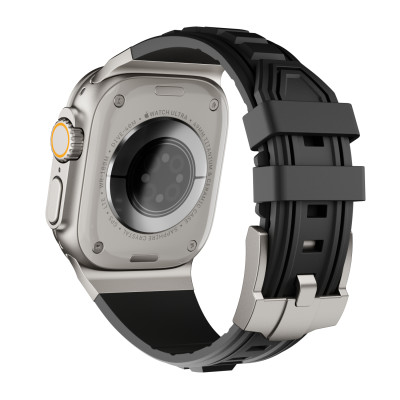 Dây Silicone Đầu Nối Kim Loại Tactical Style cho Apple Watch Ultra 1/2 & Apple Watch Series 4/5/6/7/8/9/SE/10 Size 44/45/46/49mm - Hàng Chính Hãng
