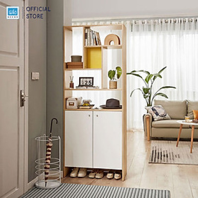 Kệ Giày Gỗ Ngăn Phòng Đa Năng SIB Decor Để Sách, Đồ Trang Trí Hiện Đại KG32