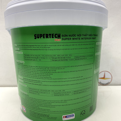 Sơn Nước Toa Supertech nội thất siêu trắng _5L