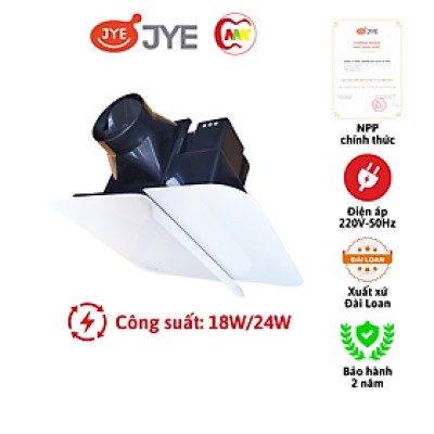Quạt hút thông gió âm trần Đài Loan JY-A9810 24W KT350x350mm JYE Hàng Chính Hãng, Bảo hành 2 năm 