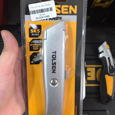 DAO RỌC GiẤY LƯỠI LIỀN CÁN NHÔM TOLSEN 30008 - HÀNG CHÍNH HÃNG