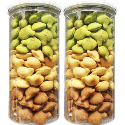 BÁNH GẤU NHÂN KEM 3 MÀU MÓN NGON TUỔI THƠ - HŨ 420G