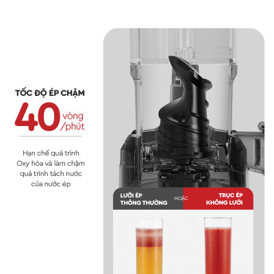 Máy Ép Chậm Nguyên Quả 3S Lazychef 200W Dòng Premium, Máy Ép Trái Cây, Tháo Lắp 3S,Công Nghệ Ép Lạnh, hàng chính hãng