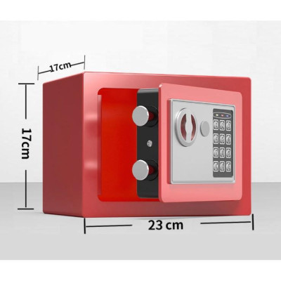 Két sắt mini có khe đút tiền chống trộm bảo mật cao, nhỏ gọn, chống cháy, có ốc vít vào tường- màu giao ngẫu nhiên