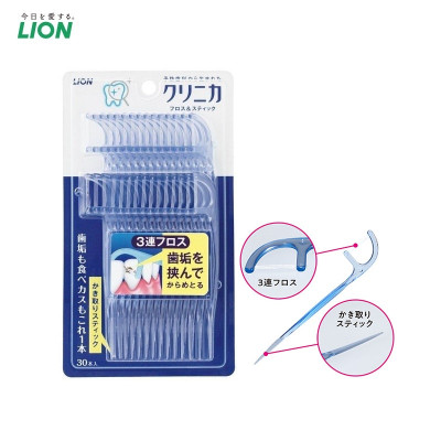 Set 30 tăm chỉ nha khoa Clinica Advantage, thiết kế hình chữ Y giúp bạn lấy đi thức răng ở kẽ răng, chân nướu dễ dàng và nhẹ nhàng - nội địa Nhật Bản 