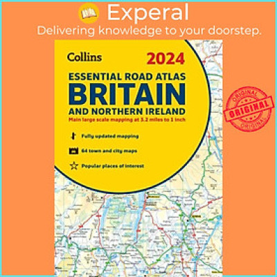 Sách - 2024 Collins Essential Road Atlas Britain and Northern Ireland - A4 Spira by Collins Maps (UK edition, paperback)