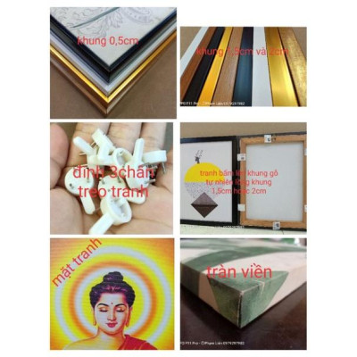 Bộ 3 tranh canvas treo phòng bếp chủ đề đồ ăn kèm khung composite 2cm