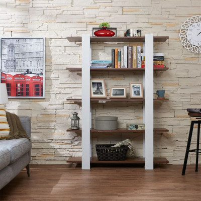 Giá sách gỗ giá trưng bày phòng khách SMLIFE Bodhi