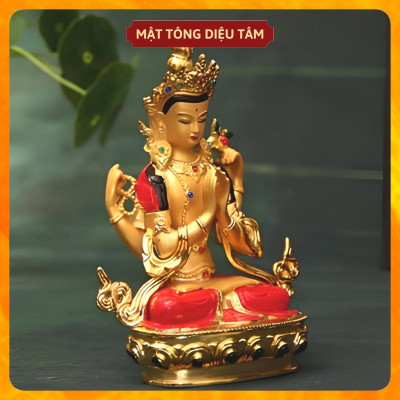 Tượng phật quan âm tứ thủ thờ cúng mật tông , tượng phật để ô tô