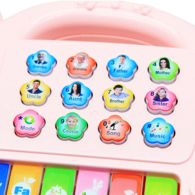 Đồ Chơi DUKA: Đàn Piano Thỏ Hồng Kèm Micro - DK81316