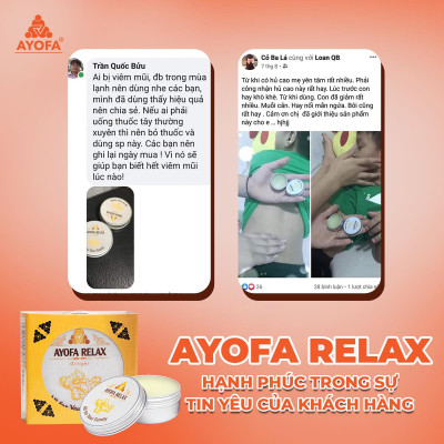 Cao Xoa Bóp Massage Thảo Dược Giúp Phục Hồi Và Làm Dịu Nhanh Chóng Ayofa Relax Hương Gừng 20G