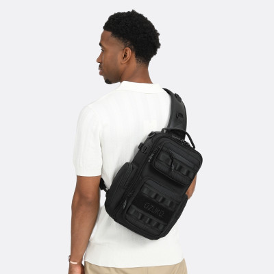 Ozuko Túi Đeo Vai Nam Dung Tích Lớn Nhiều Túi Khóa Chống Trộm Túi Đeo Ngang Chống Thấm Nước