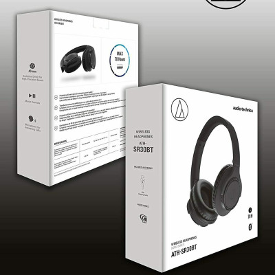 Audio Technica ATH-SR30BT - Tai Nghe "Hi-Res", Bluetooth 5.0, Tích Hợp Micro, Điều Chỉnh Âm Lượng, Thời Gian Sử Dụng 70 Giờ - Hàng Chính Hãng
