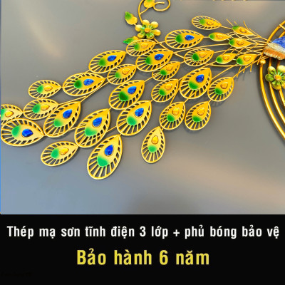 Đồng Hồ Treo Tường Con Chim Công Khổng Tước Kim Trôi A808 Nghệ Thuật Cao Cấp Shouse hiện đại quà tặng tân gia nhà mới