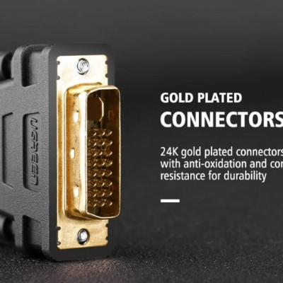 Ugreen UG30141HD106TK 12M màu Đen Cáp chuyển đổi HDMI sang DVI 24 + 1 thuần đồng cáp dẹt - HÀNG CHÍNH HÃNG