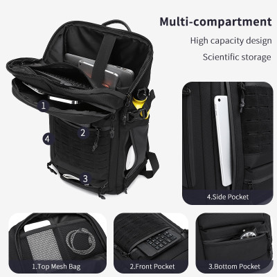 Ba lô dung tích lớn OZUKO Túi du lịch ngoài trời chống nước thời trang