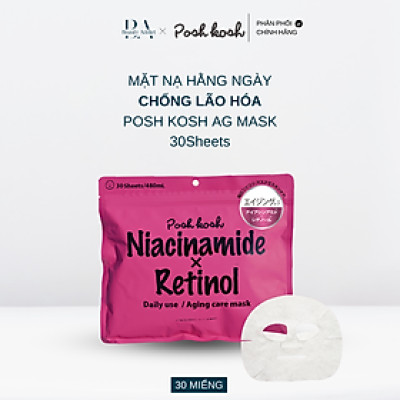 Mặt nạ dùng hằng ngày chống lão hóa 30 miếng - POSH KOSH AG MASK 30Sheets