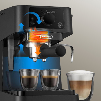 Máy pha cà phê cao cấp thương hiệu Espresso Delonghi EC235.BK - Công suất 1100W - HÀNG NHẬP KHẨU CHÍNH HÃNG